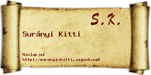 Surányi Kitti névjegykártya